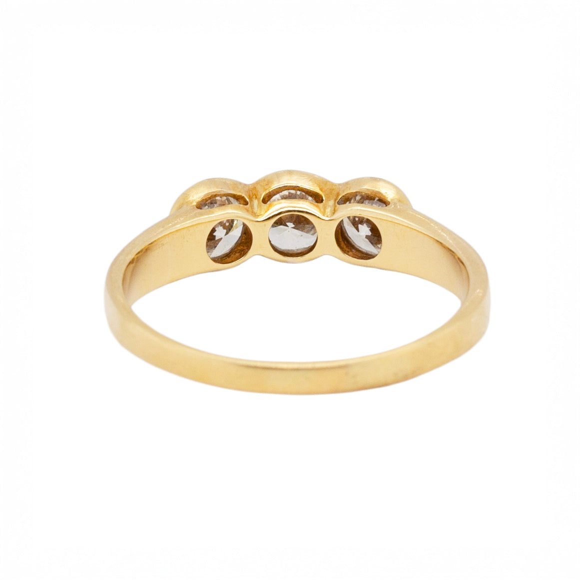 Vintage Three Stone Diamond Ring-Charlotte Sayers Antique Jewellery