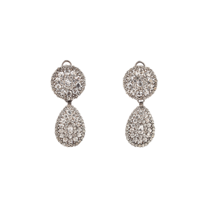 18th Century Paste and Silver Drop Earrings