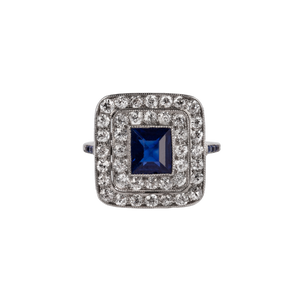 1920's Sapphire Diamond Ring