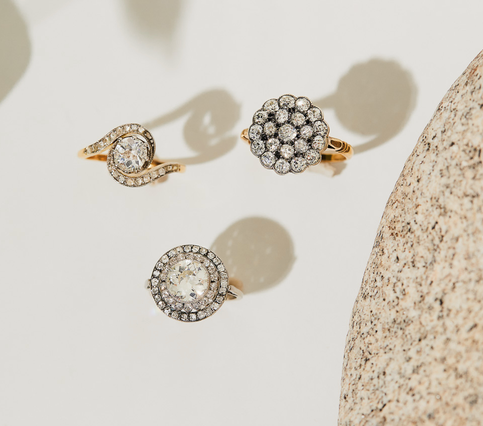 Antique Old Mine Cut Diamonds