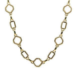 Hexagonal Link Diamond Necklace