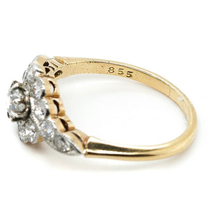 Edwardian Diamond Swirl Ring
