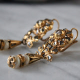 17th Century Diamond and Natural Pearl Earrings-Charlotte Sayers Antique Jewellery