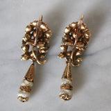 17th Century Diamond and Natural Pearl Earrings-Charlotte Sayers Antique Jewellery