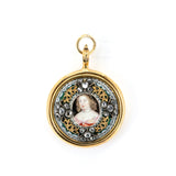 17th Century Enamel and Diamond Pendant-Charlotte Sayers Antique Jewellery