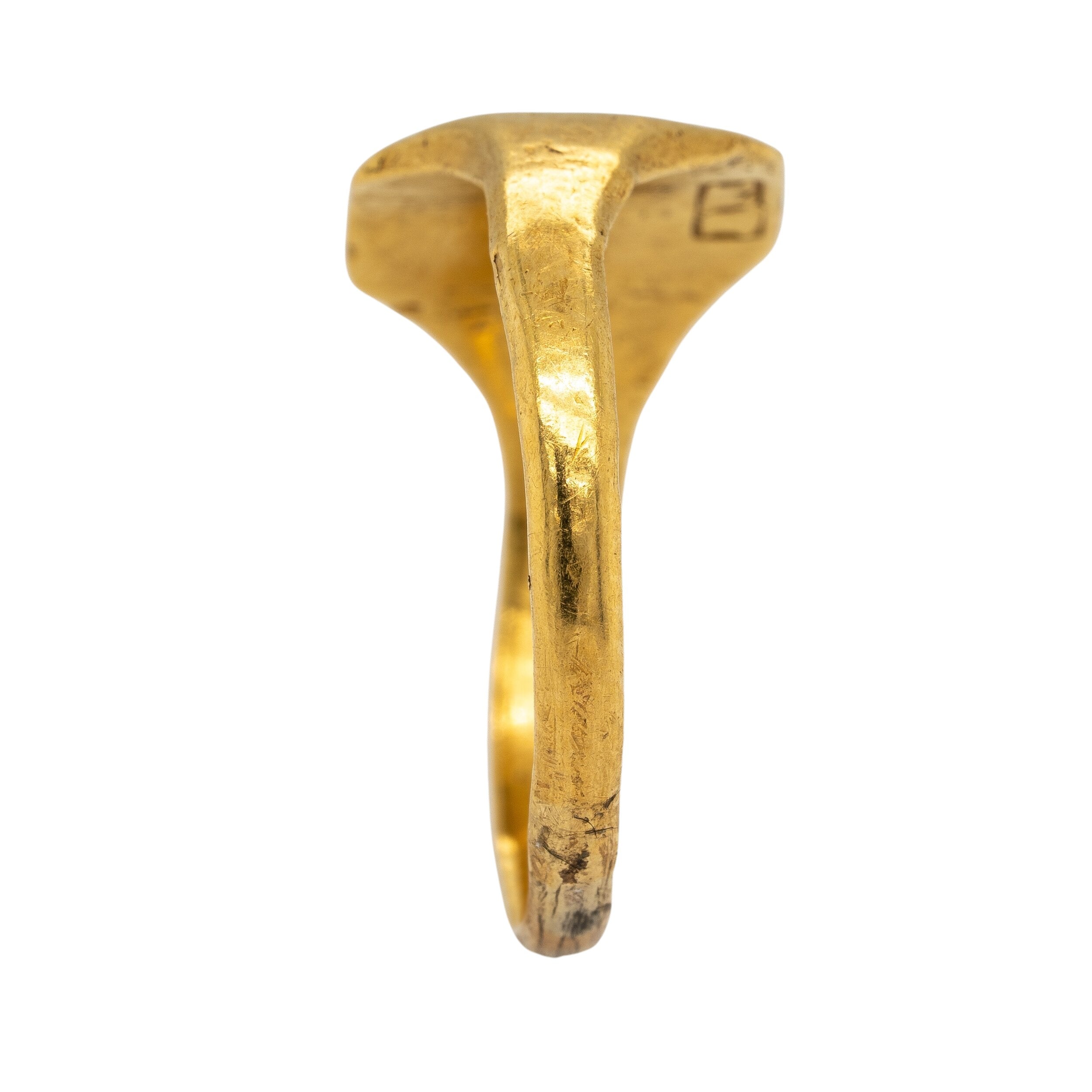 17th Century Fine Gold Merchants Ring-Charlotte Sayers Antique Jewellery