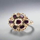 17th Century Iberian Ruby Cluster Ring-Charlotte Sayers Antique Jewellery