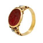 17th Century Intaglio and Diamond Ring-Charlotte Sayers Antique Jewellery