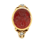 17th Century Intaglio and Diamond Ring-Charlotte Sayers Antique Jewellery