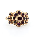 17th Century Ruby Gold Cluster Ring-Charlotte Sayers Antique Jewellery