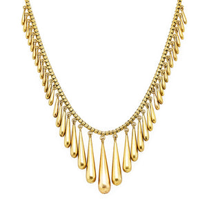 Victorian Teardrop Gold Necklace