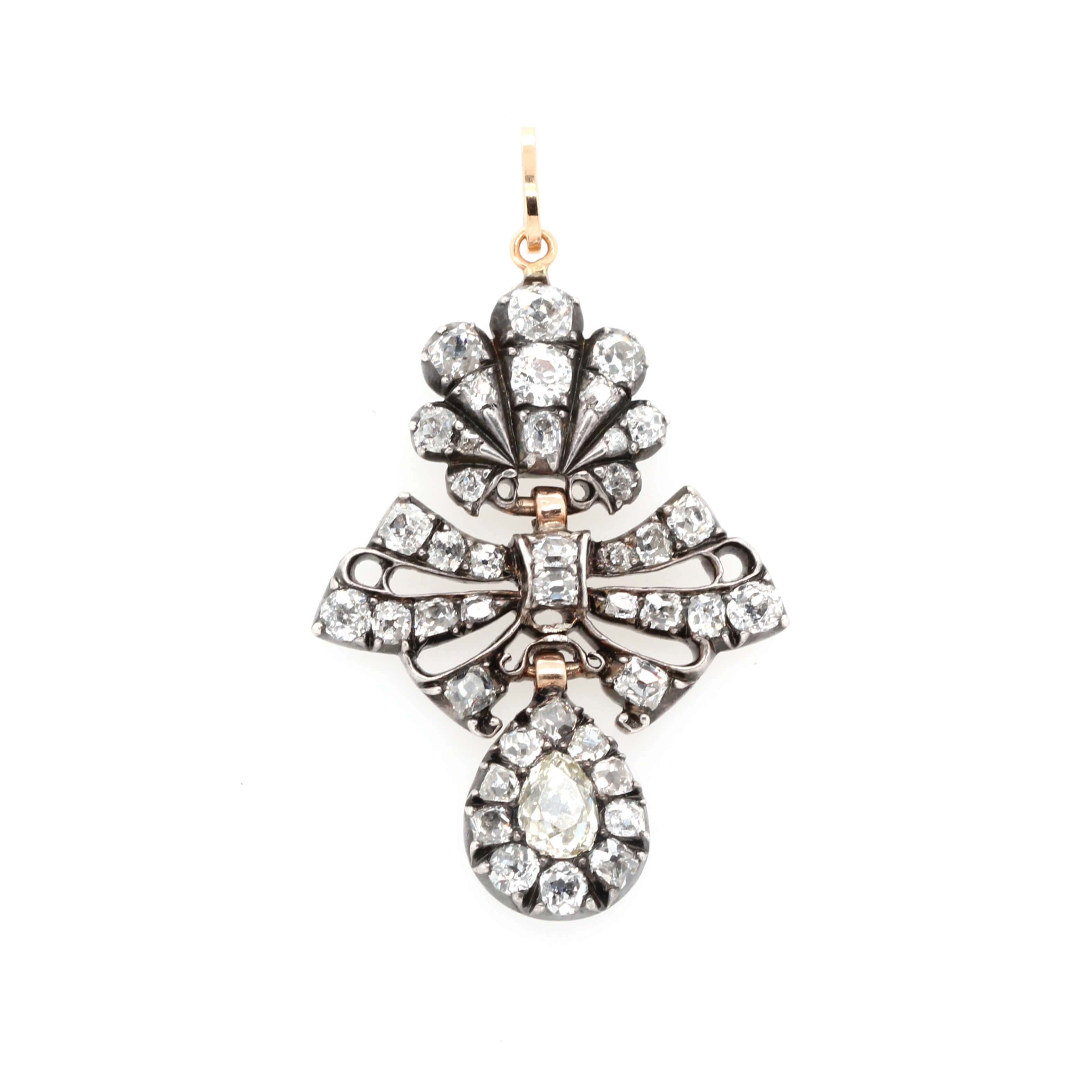 18th Century Diamond Pendant-Charlotte Sayers Antique Jewellery