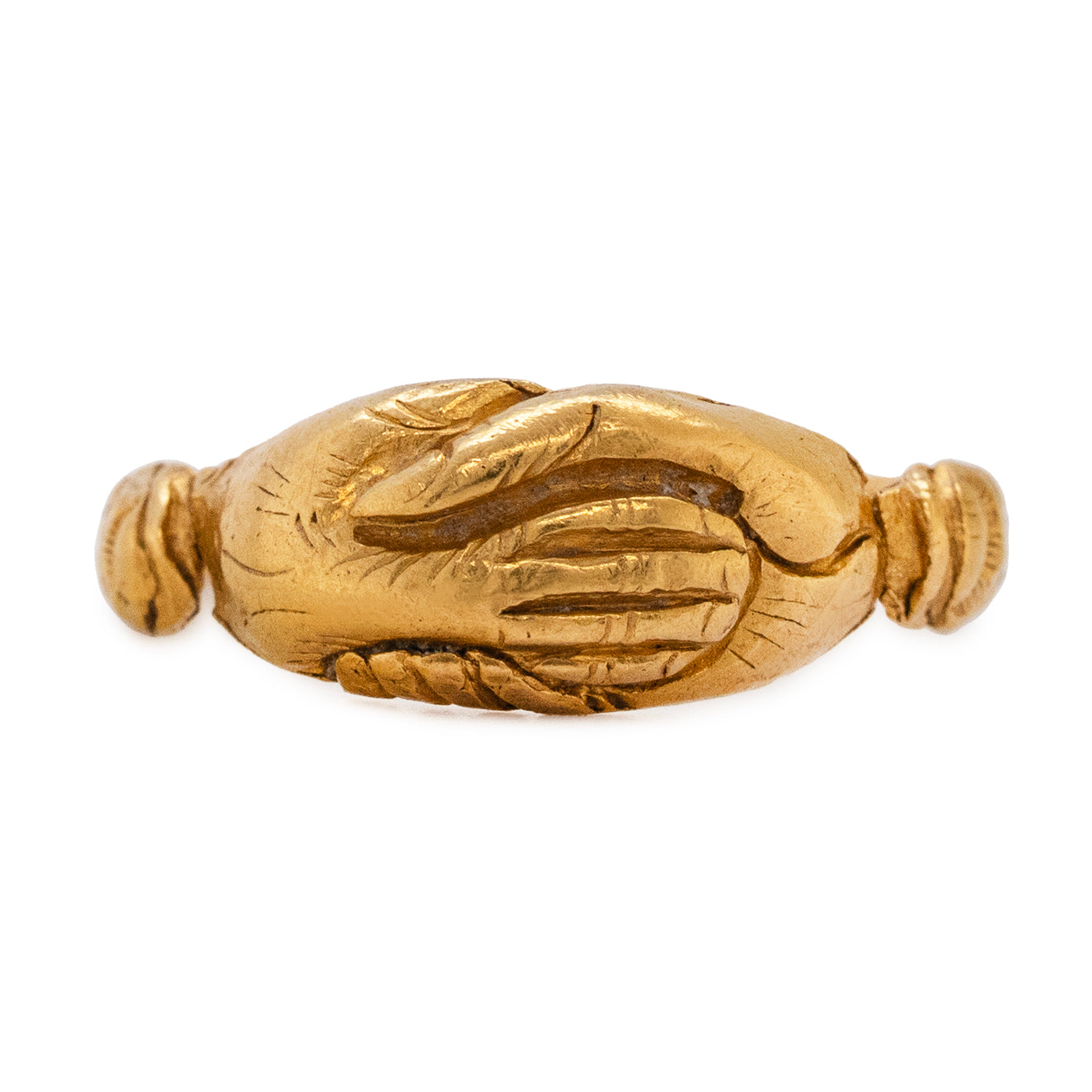 18th Century Gold Fedé Ring-Charlotte Sayers Antique Jewellery