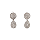 18th Century Paste and Silver Drop Earrings-Charlotte Sayers Antique Jewellery