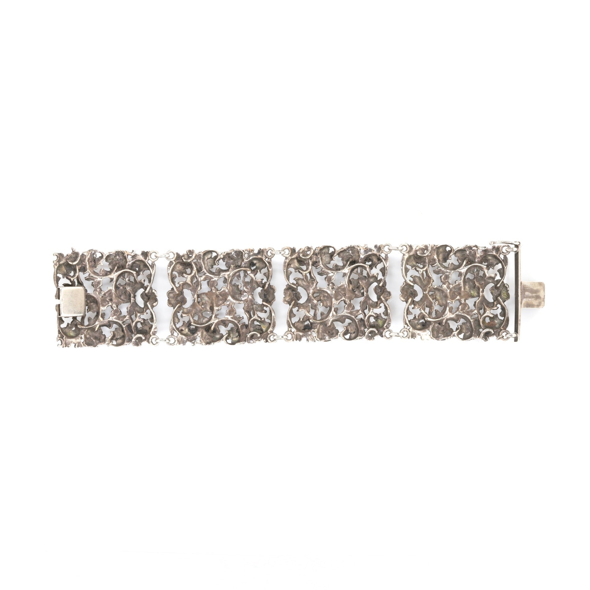 1920's Continental Silver Bracelet-Charlotte Sayers Antique Jewellery