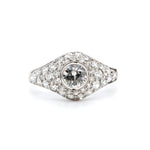 1920s Diamond Bombe Ring-Charlotte Sayers Antique Jewellery