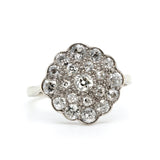 1920's Diamond Cluster Ring-Charlotte Sayers Antique Jewellery