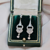 1920's Diamond Earrings-Charlotte Sayers Antique Jewellery