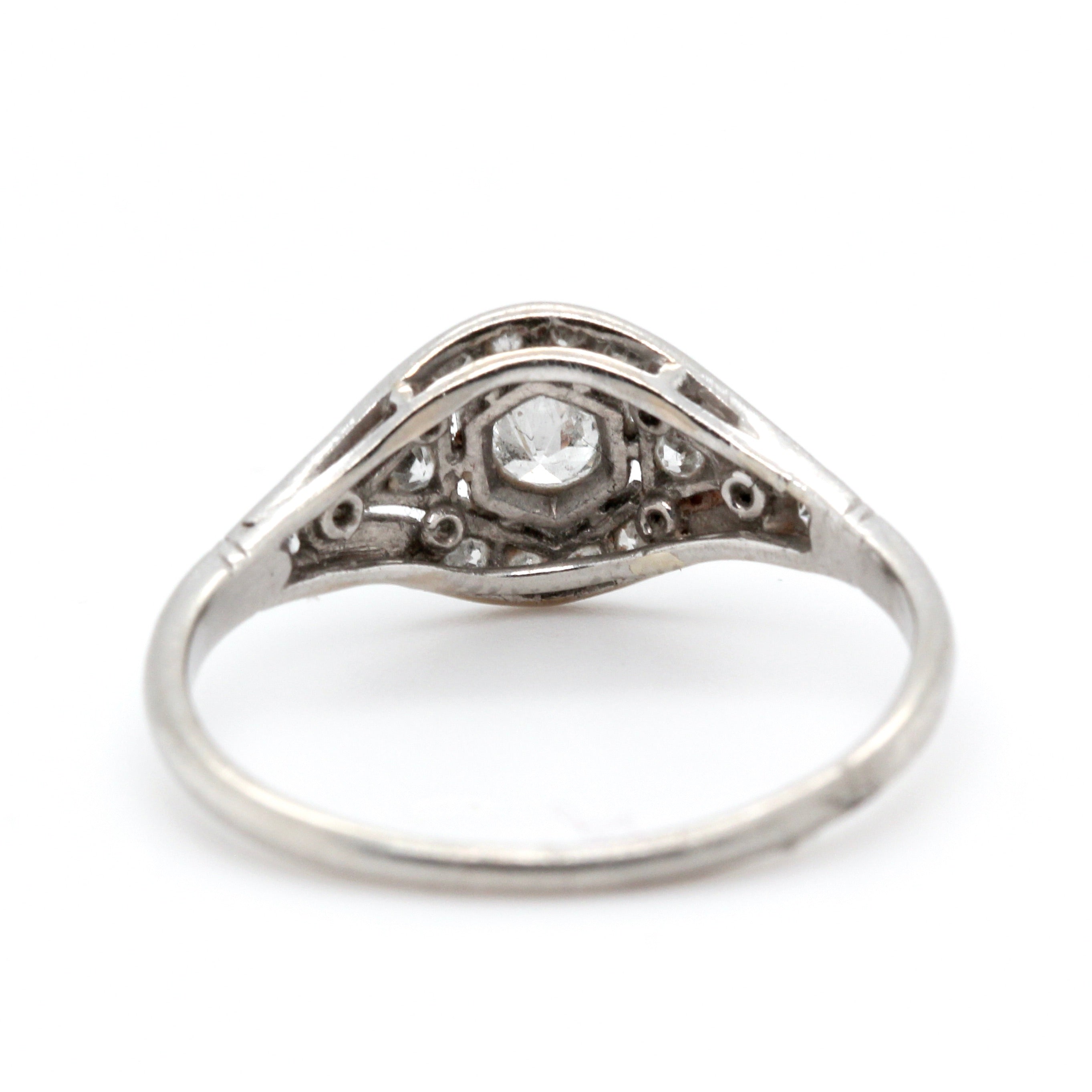 1920's Diamond Platinum Ring-Charlotte Sayers Antique Jewellery