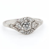 1920's Diamond Platinum Ring-Charlotte Sayers Antique Jewellery