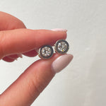 1920's Diamond Stud Earrings-Charlotte Sayers Antique Jewellery