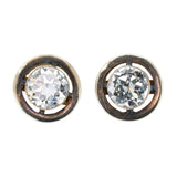 1920's Diamond Stud Earrings-Charlotte Sayers Antique Jewellery