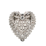 1920's Heart Diamond Clip-Charlotte Sayers Antique Jewellery