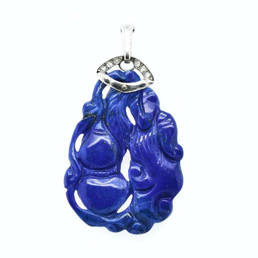 1920s Lapis Lazuli Pendant-Charlotte Sayers Antique Jewellery