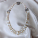 1920's Pearl and Diamond Necklace-Charlotte Sayers Antique Jewellery