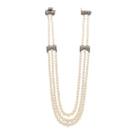 1920's Pearl and Diamond Necklace-Charlotte Sayers Antique Jewellery