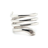 1920's Platinum Diamond Snake Ring-Charlotte Sayers Antique Jewellery