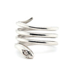 1920's Platinum Diamond Snake Ring-Charlotte Sayers Antique Jewellery