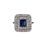 1920's Sapphire Diamond Ring-Charlotte Sayers Antique Jewellery