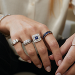 1920's Sapphire Diamond Ring-Charlotte Sayers Antique Jewellery