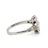 1920s Square Diamond Ring-Charlotte Sayers Antique Jewellery