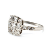 1920s Square Diamond Ring-Charlotte Sayers Antique Jewellery