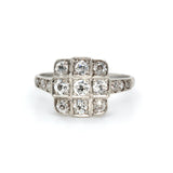 1920s Square Diamond Ring-Charlotte Sayers Antique Jewellery