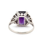 1930s Amethyst and Diamond Ring-Charlotte Sayers Antique Jewellery