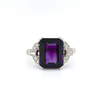 1930s Amethyst and Diamond Ring-Charlotte Sayers Antique Jewellery