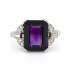 1930s Amethyst and Diamond Ring-Charlotte Sayers Antique Jewellery