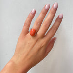 1930s Coral and Diamond Ring-Charlotte Sayers Antique Jewellery