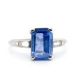 1930's Pale Sapphire and Diamond Ring-Charlotte Sayers Antique Jewellery