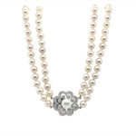 1930s Pearl and Diamond Necklace-Charlotte Sayers Antique Jewellery