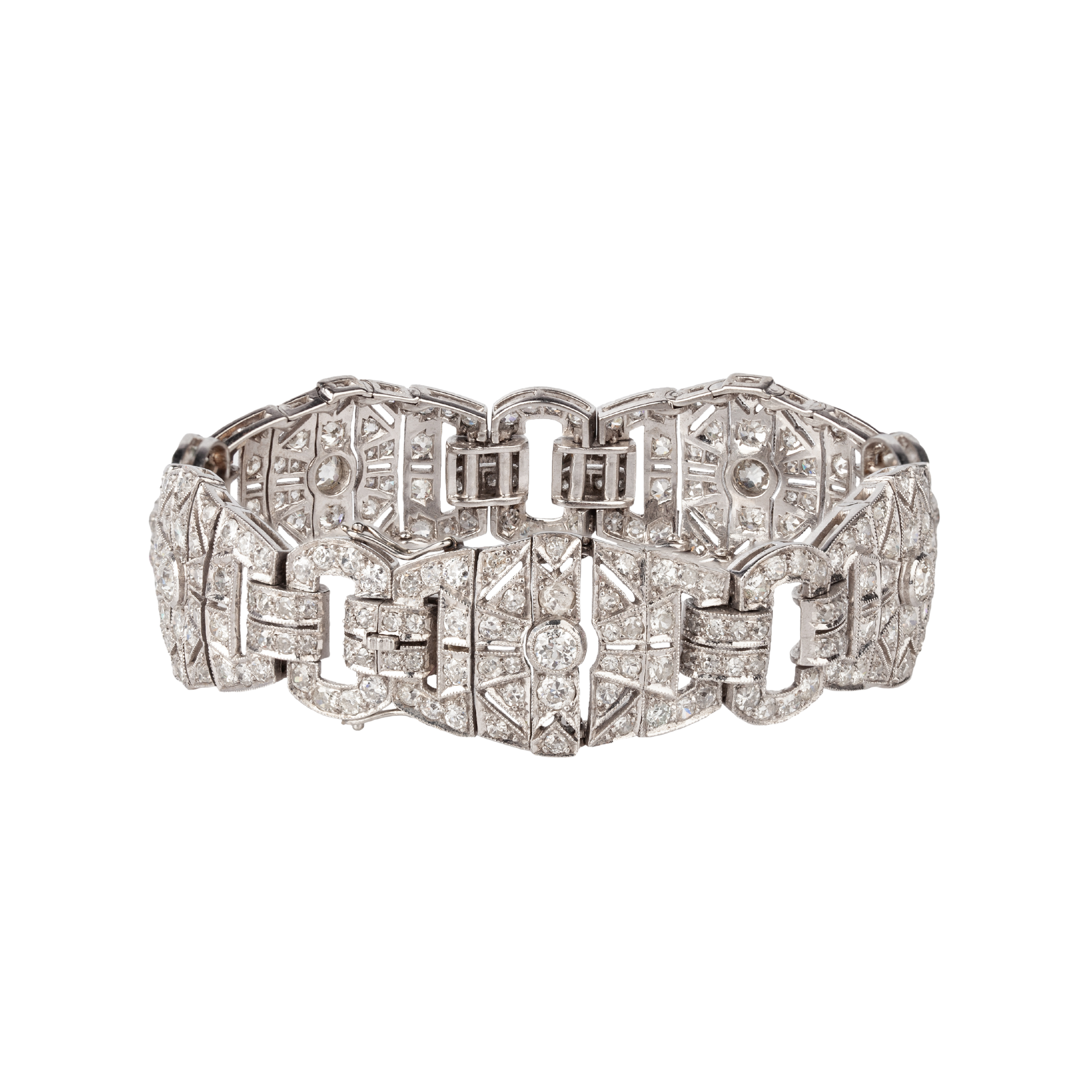 1930's Platinum Diamond Bracelet-Charlotte Sayers Antique Jewellery