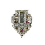 1930's Ruby and Diamond Clip-Charlotte Sayers Antique Jewellery