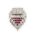 1930's Ruby and Diamond Clip-Charlotte Sayers Antique Jewellery