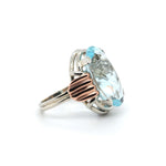 1940s Aquamarine Ring-Charlotte Sayers Antique Jewellery