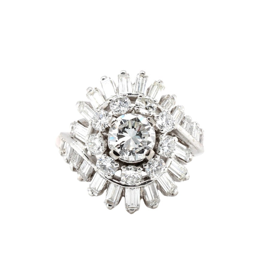 1950s Diamond Cluster Ring-Charlotte Sayers Antique Jewellery