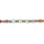 1960's Aquamarine, Amethyst, Citrine & Gold Bracelet-Charlotte Sayers Antique Jewellery