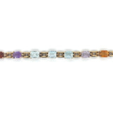 1960's Aquamarine, Amethyst, Citrine & Gold Bracelet-Charlotte Sayers Antique Jewellery